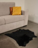 Black Lambskin Shearling Hide For Rugs & Decoration
