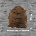 Bruciato Brown Goatskin Hide For Rugs & Decoration