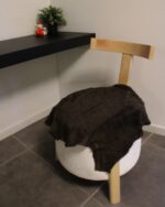 Bruciato Brown Goatskin Hide For Rugs & Decoration