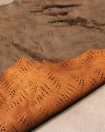Bruciato Brown Goatskin Hide For Rugs & Decoration