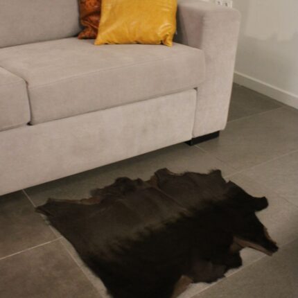 Dark Brown Goatskin Hide For Rugs & Decoration