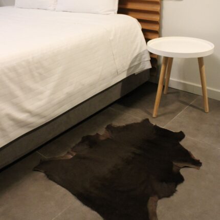 Dark Brown Goatskin Hide For Rugs & Decoration