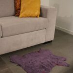 Purple Lambskin Shearling Hide For Rugs & Decoration