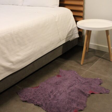 Purple Lambskin Shearling Hide For Rugs & Decoration