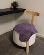 Purple Lambskin Shearling Hide For Rugs & Decoration