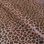 Suede Leather PSD026 Screenprint Leopard Brown 1.35–1.45m² - Image 3