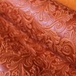 Waxed Leather FGE003 Embossed Orange 2.10–2.30m² - Image 3