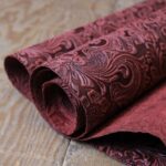 Δέρμα Κεριού FGE001 Σταμπωτό Burgundy 1,80–2,00m² - Image 2
