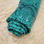 Embossed Cowhide Leather Snake Smerald