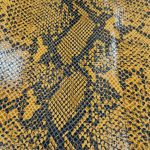 Embossed Cowhide Leather Snake Senape - Image 4
