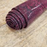 Embossed Cowhide Leather Snake Bordo