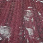 Embossed Cowhide Leather Snake Bordo - Image 2