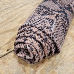 Embossed Cowhide Leather Snake Grey Cipria
