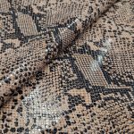 Embossed Cowhide Leather Snake Grey Cipria - Image 2