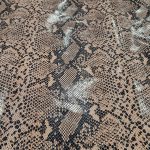 Embossed Cowhide Leather Snake Grey Cipria - Image 4