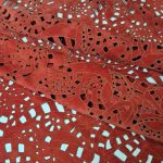 Laser Cut Δέρμα με Διακοσμητικό Σχέδιο L104234 Tango Red