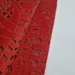 Laser Cut Δέρμα με Διακοσμητικό Σχέδιο L104234 Tango Red