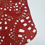 Laser Cut Δέρμα με Διακοσμητικό Σχέδιο L104234 Tango Red