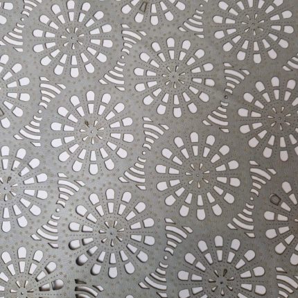 Laser Cut Leather with Decorative Pattern L105617 Green Milieu