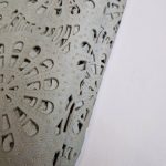 Laser Cut Leather with Decorative Pattern L105617 Green Milieu