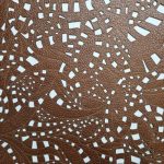 Laser Cut Leather with Decorative Pattern L114026 Brunette