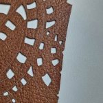 Laser Cut Leather with Decorative Pattern L114026 Brunette