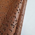 Laser Cut Leather with Decorative Pattern L114026 Brunette