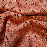 Laser Cut Leather with Decorative Pattern L121247 Cardinal