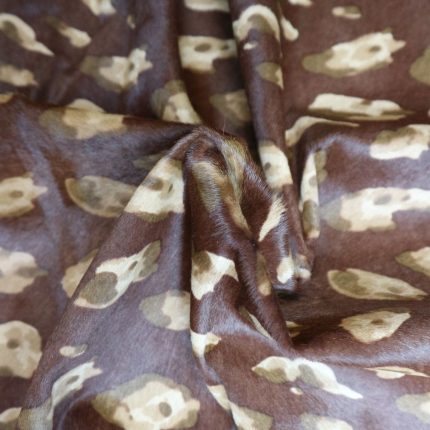 Ponyskin Leather Brown Animal Print PO5873