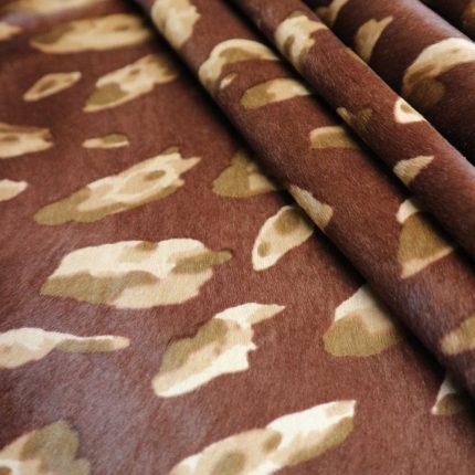 Ponyskin Leather Brown Animal Print PO5873