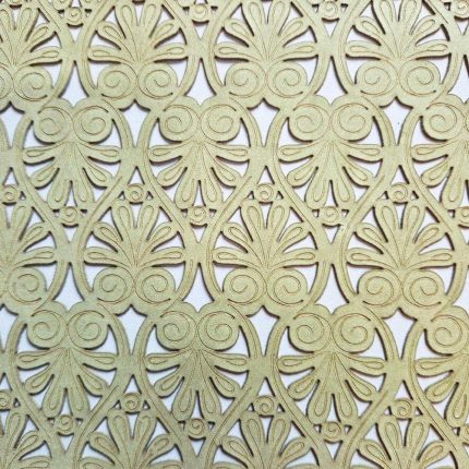 Laser Cut Δέρμα με Διακοσμητικό Σχέδιο L111923 Silver Fem