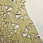 Laser Cut Δέρμα με Διακοσμητικό Σχέδιο L111923 Silver Fem