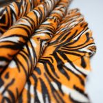 Ponyskin Δέρμα Τίγρε Μοτίβο Πορτοκαλί PO5894