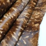 Ponyskin Leather ~90x87cm Animal Print Dark Brown PO5906 - Image 2