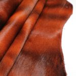 Ponyskin Leather ~85x80cm Animal Print Orange PO5915 - Image 2