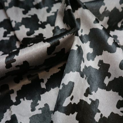 Ponyskin Δέρμα Μαύρο-Γκρι Αφηρημένο Καμουφλάζ PO5920