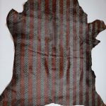 Ponyskin Leather ~91x88cm Orange Stripe PO5942 - Image 3