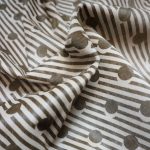 Ponyskin Δέρμα Γκρι Πουά με Ρίγα PO5945