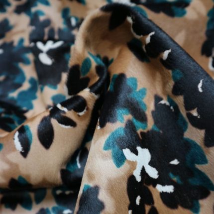 Ponyskin Leather Green & Brown Floral PO5971