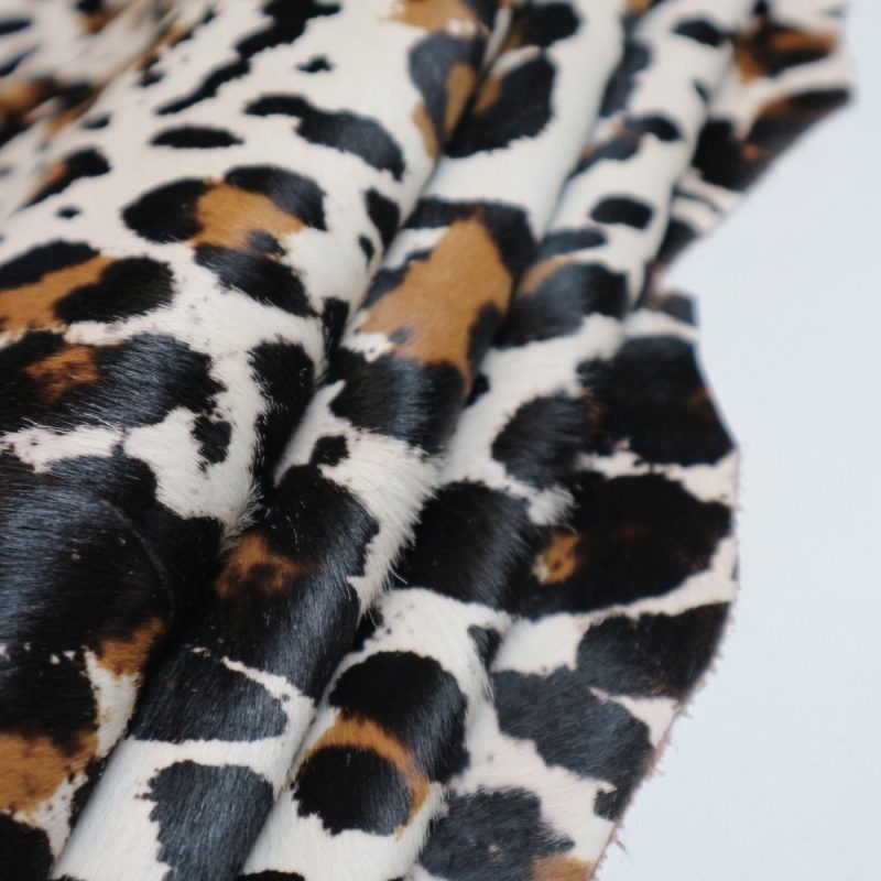 Ponyskin Δέρμα Λευκό Λεοπάρ PO5948