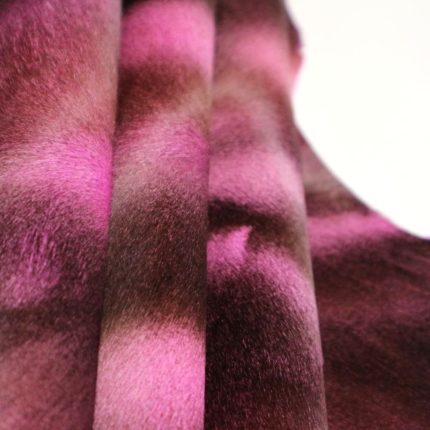 Ponyskin Δέρμα ~87x81cm Μωβ Animal Print PO932