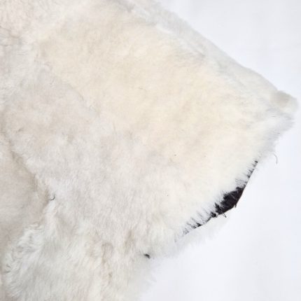 Calf Shearling Leather Soft 120x240cm White PL44WH