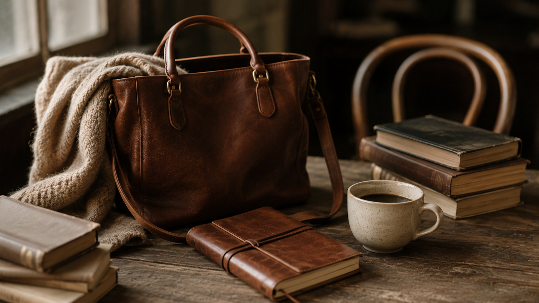 Literary Chic: Η τάση που φέρνει το δέρμα πίσω στα βιβλιοπωλεία και τα cafés