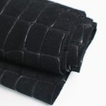Δέρμα Σουέτ Κροκό 1.20-1.30m2 Μαύρο Raven CR001BK